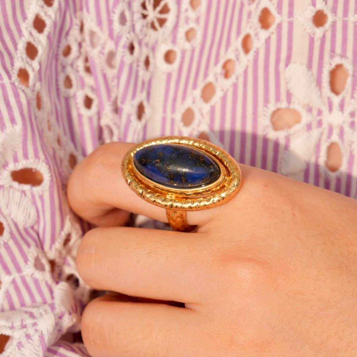 "1970 Blue Lava" Vintage 1970s Van Cleef & Arpels @Bao Natural Lapis Lazuli Ring Vintage Fixed Ring