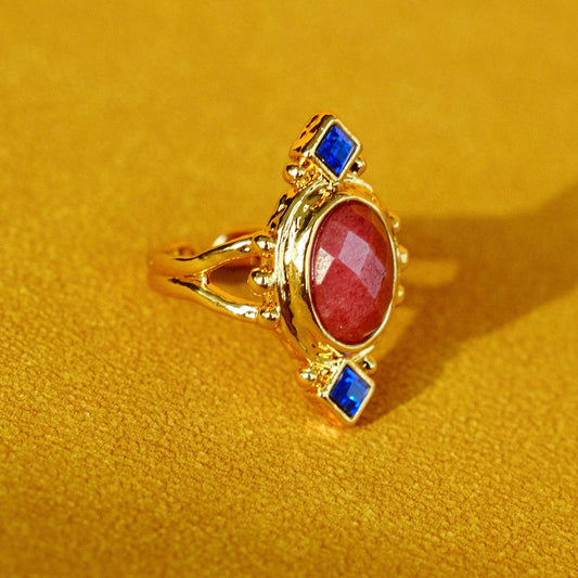 Light jewelry line "Ottoman Legend" medieval style gemstone ring Turkish design palace blue and red royal family