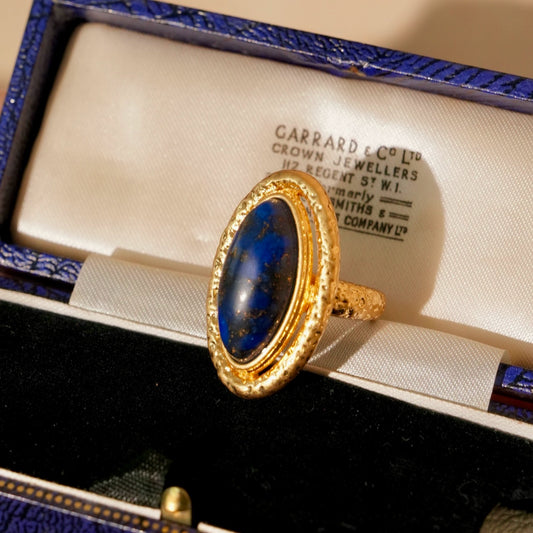 "1970 Blue Lava" Vintage 1970s Van Cleef & Arpels @Bao Natural Lapis Lazuli Ring Vintage Fixed Ring