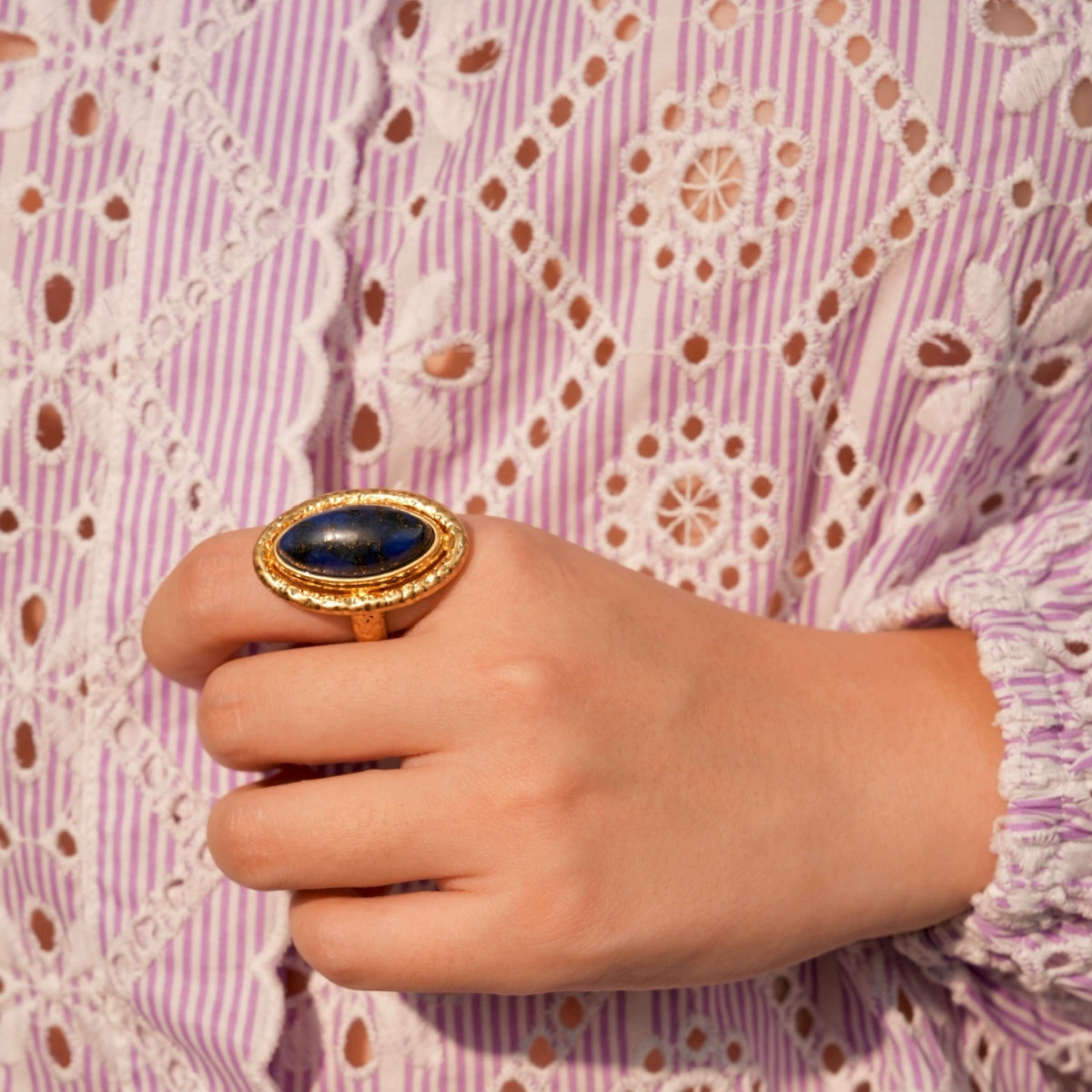 "1970 Blue Lava" Vintage 1970s Van Cleef & Arpels @Bao Natural Lapis Lazuli Ring Vintage Fixed Ring